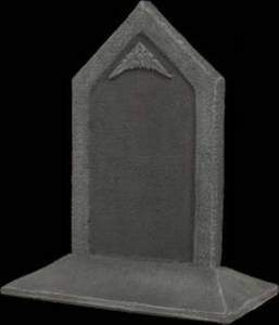 Classic Peaked tombstone